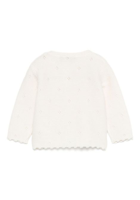 Cardigan con smerlo TARTINE ET CHOCOLAT | CB1812113 NACRE